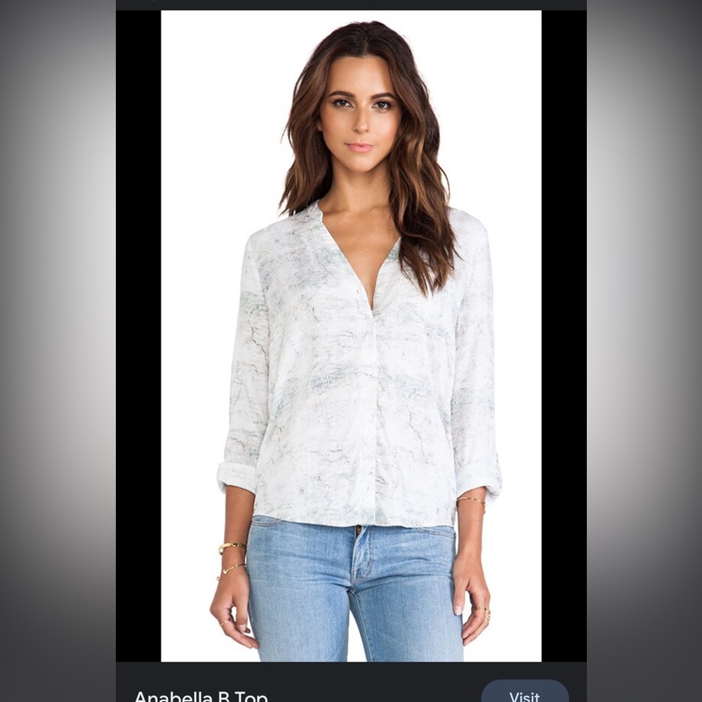 Soft Joie Anabella B Porcelain Snake Print Blouse